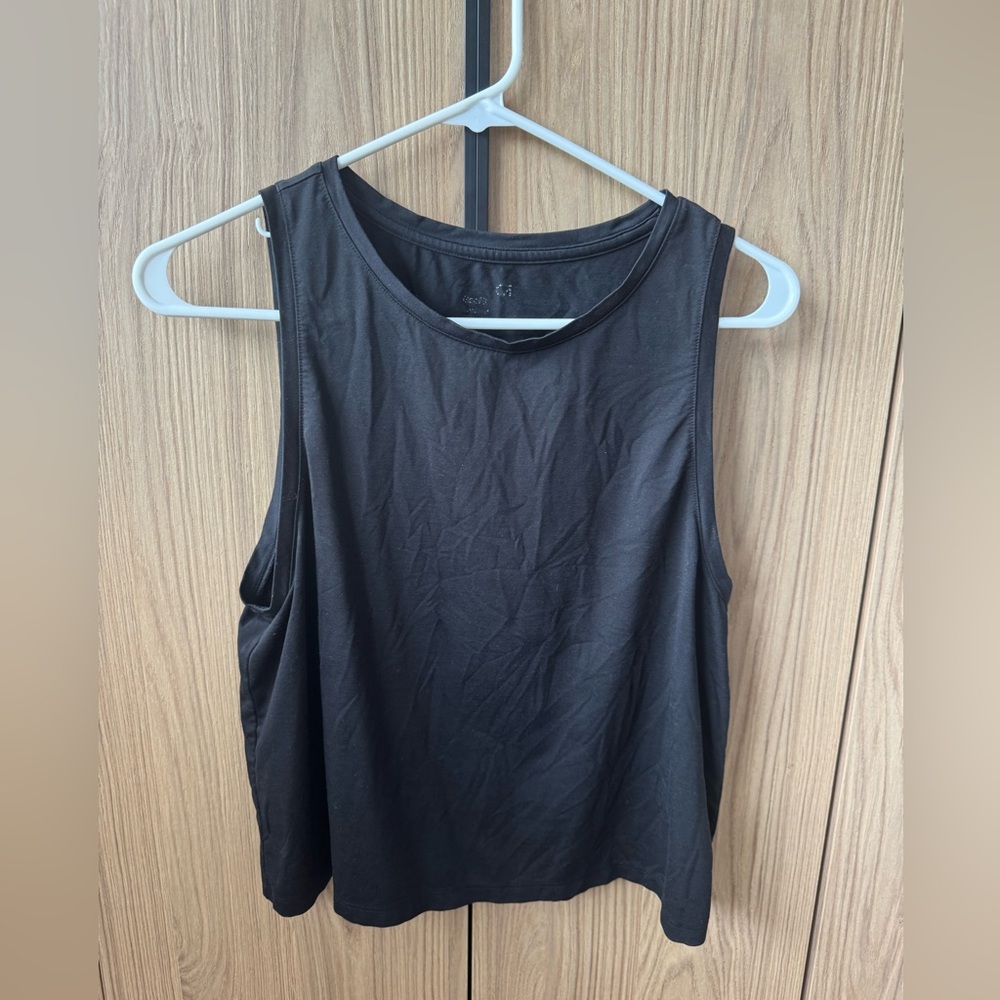 Gap Black Womens Sleeveless Athletic Tank Top